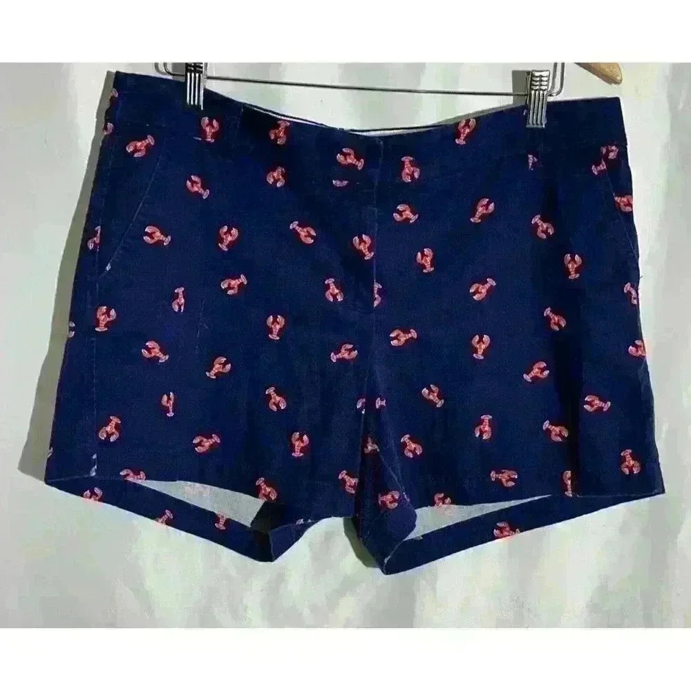 J.‎ Crew 5" classic chino shorts With Lobster Detail In Navy Size 12